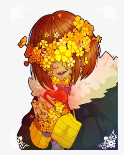 Flowers, Frisk, And Undertale Image, HD Png Download, Free Download