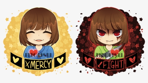 Undertale Frisk Y Chara, HD Png Download, Free Download
