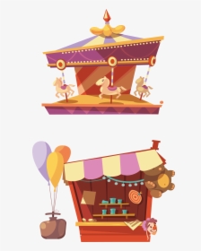 Transparent Carnival Rides Clipart - Amusing Park Cute Png, Png Download, Free Download