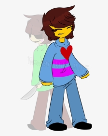 Frisk And Chara Random By Themetrick Fnaflove - Drawing Frisk Chara Undertale, HD Png Download, Free Download