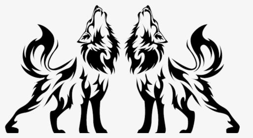 Wolf Howling Clipart Abeoncliparts Cliparts Vectors - Tribal Wolf Howling Silhouette, HD Png Download, Free Download