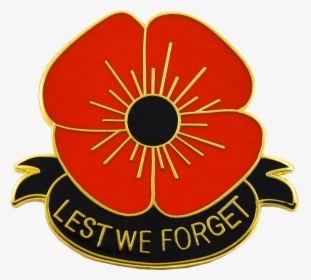 Lest We Forget Poppy Transparent Image - Remembrance Day Poppy Transparent Background, HD Png Download, Free Download