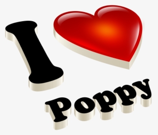 Poppy Heart Name Transparent Png - David Name, Png Download, Free Download