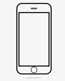 Cell Phone Coloring Page - White Smartphone Icon, HD Png Download, Free Download