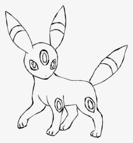 Pokemon Umbreon Coloring Pages - Umbreon Black And White, HD Png Download, Free Download