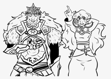 Lineart Commission Of Hyrule Warriors Ganondorf With - Cartoon, HD Png Download, Free Download