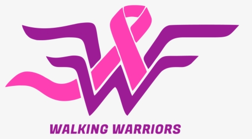 Walking Warriors Logo In Pink And Purple Incorporates - Breast Cancer Warrior Png, Transparent Png, Free Download