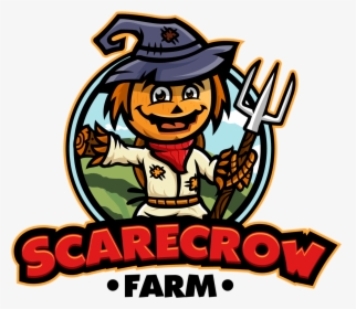 Farm Clipart Birthday Party - Scarecrow Field Cartoon, HD Png Download, Free Download