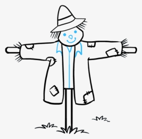 How To Draw Scarecrow - Drawing Of A Scarecrow, HD Png Download, Free Download