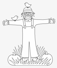 Scarecrow Clipart Outline, HD Png Download, Free Download
