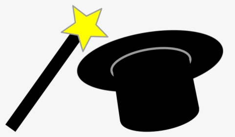 Magic Wand And Hat - Top Hat And Wand, HD Png Download, Free Download