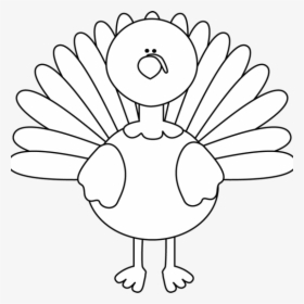 Thanksgiving Turkey Outline - Turkey Clipart Black And White, HD Png Download, Free Download