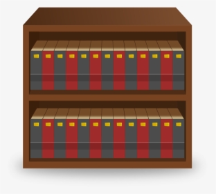 Clipart - Wooden Bookcase - Sprite Bookshelf - Png - Icon Png Lemari Buku, Transparent Png, Free Download