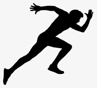 Sprint Long-distance Running Track & Field - Cartoon Transparent Silhouette Running, HD Png Download, Free Download