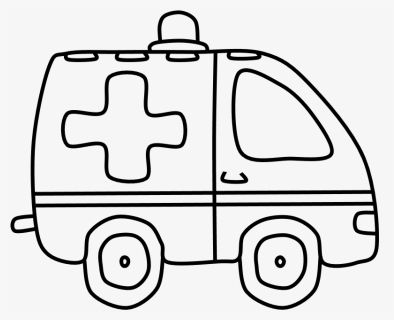 Ambulance, Png Ambulance, Black And White , Png Download, Transparent Png, Free Download