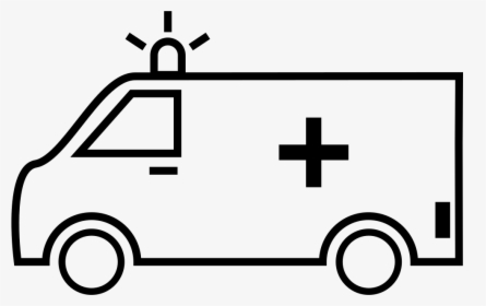 Ambulance - Outline Picture Of A Ambulance, HD Png Download, Free Download