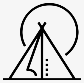 Camping Tent - Png Camping Image In Black And White, Transparent Png, Free Download