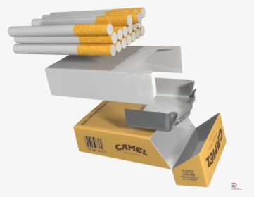 2 Opened Cigarettes Pack Camel Royalty-free 3d Model - Package Cigarettes 3d Model, HD Png Download, Free Download