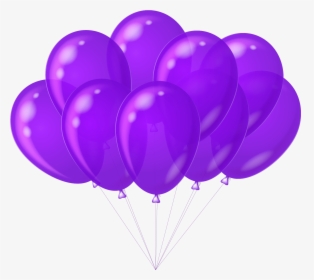 Balloon Clipart Purple Heart - Purple Balloons Clipart, HD Png Download, Free Download