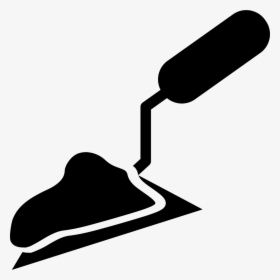 Triangular Shovel With Liquid Concrete - Building Materials Icon Png, Transparent Png, Free Download