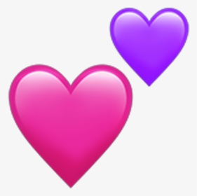 Hearts 💕 Pink Purple Heart Pinkheart Doubleheartemoji - Pink And Purple Hearts, HD Png Download, Free Download