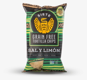 Sal Y Limon Grain Free Tortilla Chips - Siete Grain Free Tortilla Chips, HD Png Download, Free Download