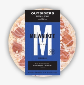 Milwaukee Style Pepperoni Pizza - Outsiders Milwaukee Pizza Frozen, HD Png Download, Free Download