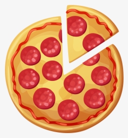 Transparent Cartoon Pizza Png - Transparent Pepperoni Pizza Cartoon, Png Download, Free Download