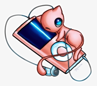 Mew The Pokemon Images Mew With An Ipod Hd Wallpaper - Legendary Cute Kawaii Pokemon, HD Png Download, Free Download