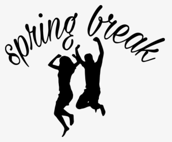 Spring Break, Lettering, Word, Jump, Fun, March - Group Jumping, HD Png Download, Free Download