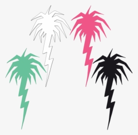 Lightning Palm Tree Diecut Sticker Pack - Capita Spring Break, HD Png Download, Free Download