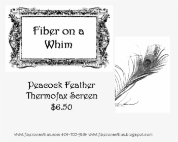 Peacock Feather Ready To Print Thermofax Screen - Illustration, HD Png Download, Free Download