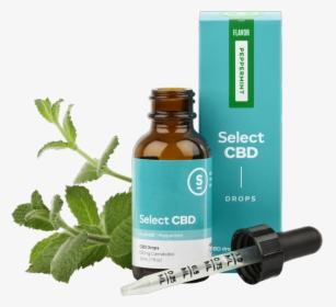 Select Cbd Drops Peppermint 1000mg Human Tincture - Cbd Select, HD Png Download, Free Download