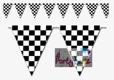 Racing Pennant Stringers Checkered Flag Banner - Checkered Flag Bunting Png, Transparent Png, Free Download