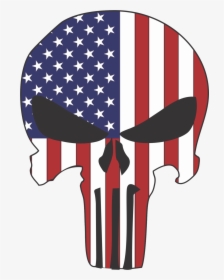 Punisher Skull Usa Flag - Usa Flag Punisher Skull, HD Png Download, Free Download