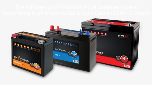 Shuriken Agm Batteries - Baterias Shuriken, HD Png Download, Free Download