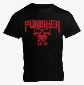 Punisher, Black T Shirt With Red Lettering"  Data Max - T-shirt, HD Png Download, Free Download