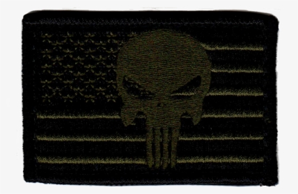 Tactical Punisher Skull Flag Green/black Patch - Wallet, HD Png Download, Free Download