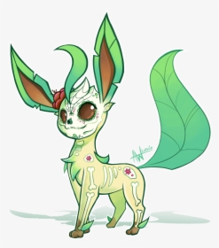 Sugar Skull Leafeon - Halloween Leafeon, HD Png Download, Free Download