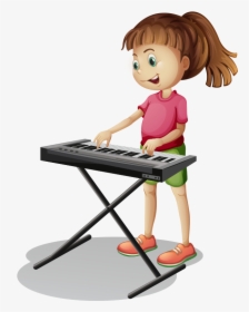 Child Playing Keyboard Png - 3 Tipos De Instrumentos Musicales, Transparent Png, Free Download