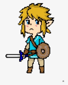 Botw Link In The Champion Tunic - Link Breath Of The Wild Pixel Art, HD Png Download, Free Download