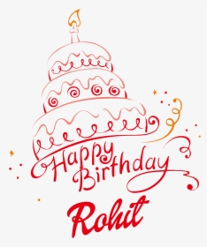Rohit Happy Birthday Vector Cake Name Png - Calligraphy, Transparent Png, Free Download