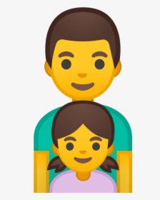Family Man Girl Icon - Family Emoji Png, Transparent Png, Free Download