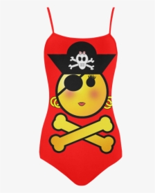 Smiley Emoji Girl Strap Swimsuit - Cartoon, HD Png Download, Free Download