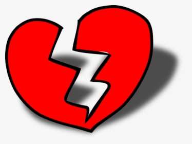 Broken Blue Heart Emoji - Broken Heart Cartoon Png, Transparent Png, Free Download
