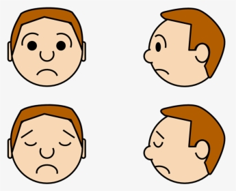 Cartoon Face Side View - Cartoon Face Front And Side, HD Png Download, Free Download