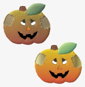 Cute Halloween Patched Up Pumpkins, Clip Art Printable - Jack-o'-lantern, HD Png Download, Free Download
