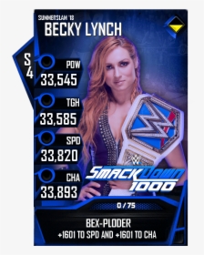Wwe Supercard Becky Shattered Card, HD Png Download, Free Download