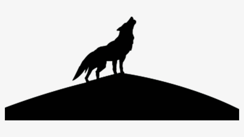 Gray Wolf Silhouette - Silhouette Wolf Png, Transparent Png, Free Download