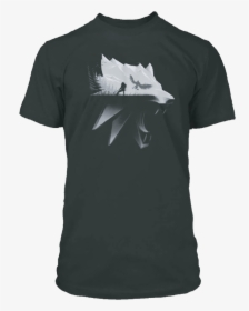 The Witcher 3 Wolf Silhouette Tee - The Witcher 3: Wild Hunt, HD Png Download, Free Download